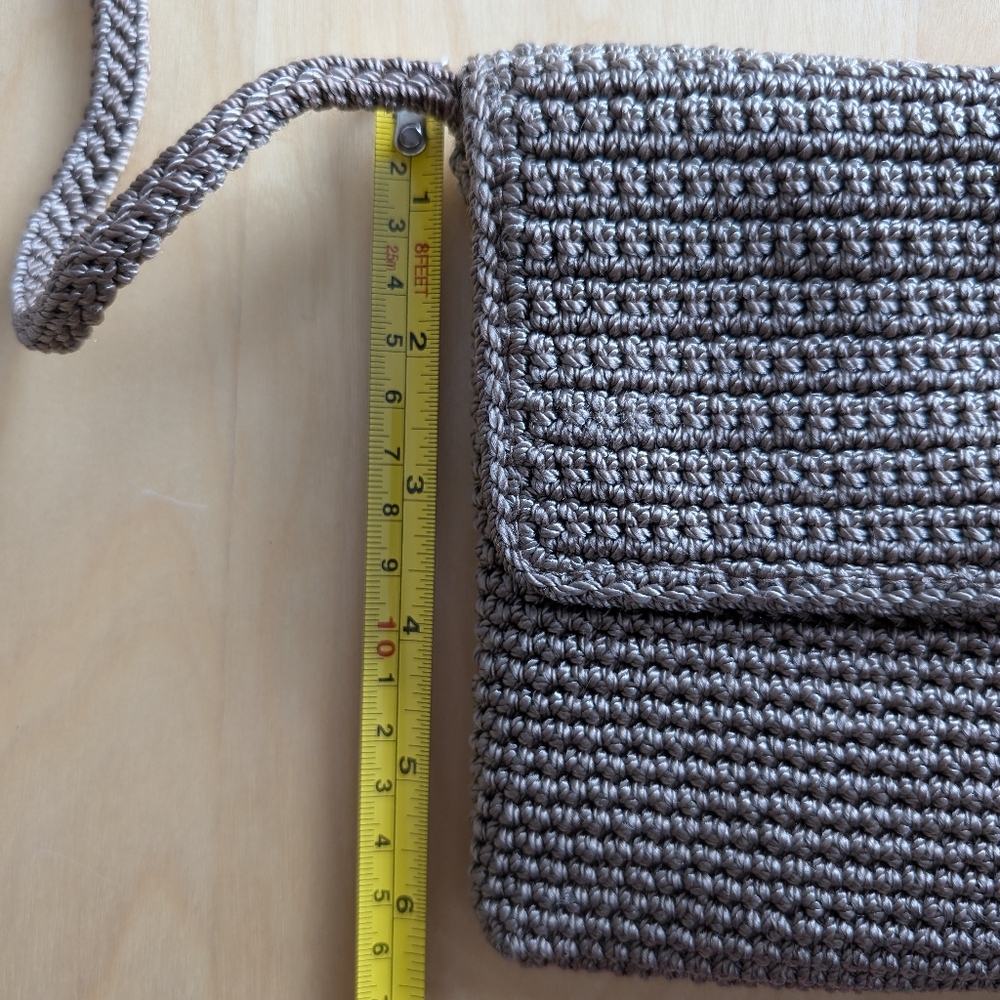 The Sak | Small Beige Crochet Crossbody Bag, with Front Flat - Picture 10 of 16
